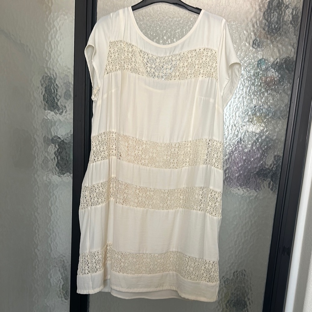 Merona Cream Lace Midi Dress